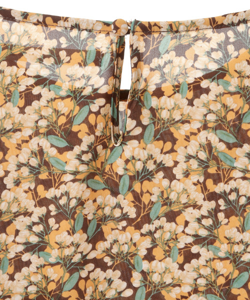 MELROSE claire（メルローズ クレール）の「【ビックポケットとレトロフラワープリントのブラウス】（シャツ/ブラウス・レディース・ネイビー/ブラウン・FREE）」の11枚目の写真