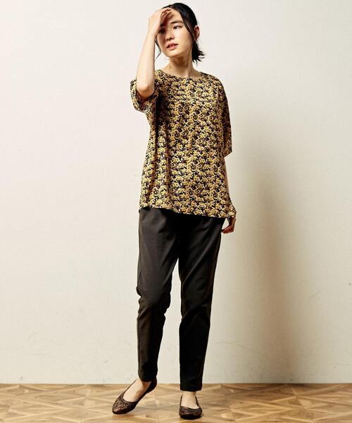 MELROSE claire（メルローズ クレール）の「【ビックポケットとレトロフラワープリントのブラウス】（シャツ/ブラウス・レディース・ネイビー/ブラウン・FREE）」の18枚目の写真