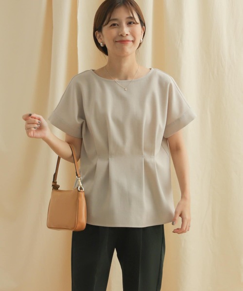 「URBAN RESEARCH DOORS」 半袖ブラウス MEDIUM ブラウン系その他 レディース URBAN RESEARCH DOORS 「URBAN DOORS」 半袖ブラウス MEDIUM