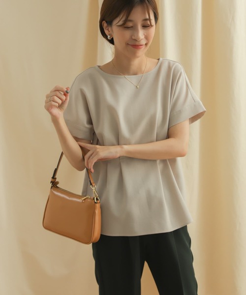 「URBAN RESEARCH DOORS」 半袖ブラウス MEDIUM ブラウン系その他 レディース URBAN RESEARCH DOORS 「URBAN DOORS」 半袖ブラウス MEDIUM