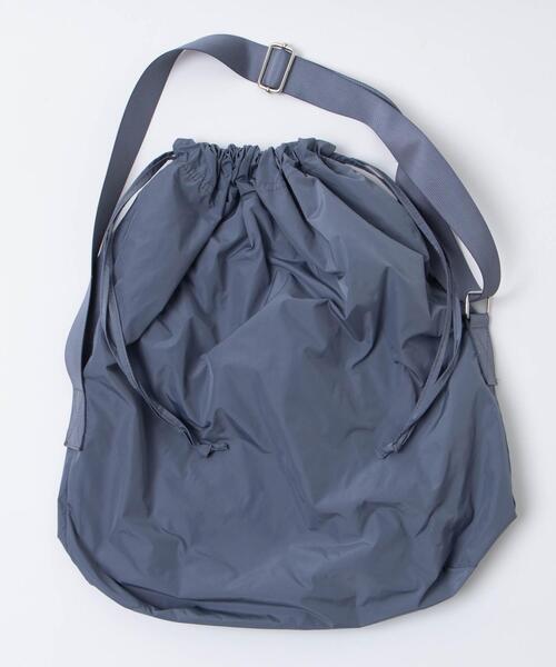 WEGO（ウィゴー）の「WEGO/ドロストBIGショルダー（ショルダーバッグ・レディース・スミクロ/ライトグレー/オフホワイト・FREE）」の7枚目の写真