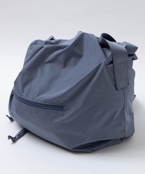 WEGO（ウィゴー）の「WEGO/ドロストBIGショルダー（ショルダーバッグ・レディース・スミクロ/ライトグレー/オフホワイト・FREE）」の8枚目の写真