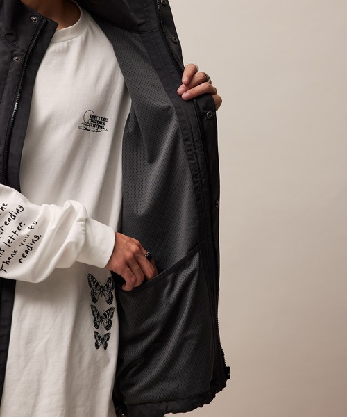 re_k by JUNRED（レクバイジュンレッド）の「re_k by JUNRED / スタンドカラーナイロンベスト（ナイロンジャケット・メンズ・ライトグレー/チャコールグレー・S/M/L）」の12枚目の写真