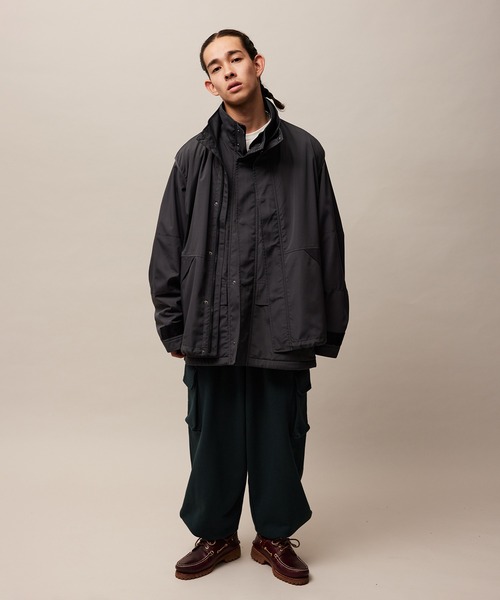 re_k by JUNRED（レクバイジュンレッド）の「re_k by JUNRED / スタンドカラーナイロンベスト（ナイロンジャケット・メンズ・ライトグレー/チャコールグレー・S/M/L）」の21枚目の写真