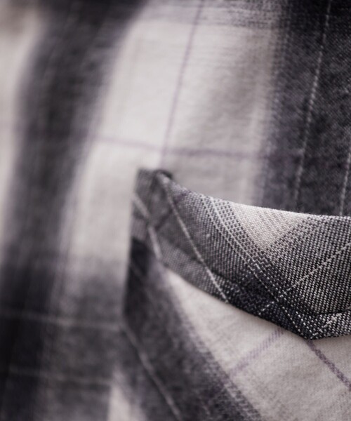 HINSON（ヒンソン）の「HINSON/ヒンソン ハーフジップ ネルシャツ L/S /ロングスリーブ（シャツ/ブラウス・メンズ・ブラック/ベージュ・MEDIUM/LARGE）」の10枚目の写真