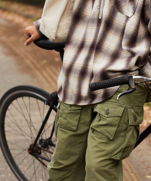 HINSON（ヒンソン）の「HINSON/ヒンソン ハーフジップ ネルシャツ L/S /ロングスリーブ（シャツ/ブラウス・メンズ・ブラック/ベージュ・MEDIUM/LARGE）」の15枚目の写真