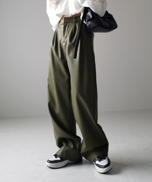 極美品】ジェイプレス スラックス タック (プリーツ) ワイド
