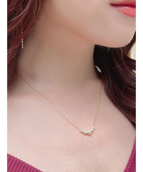 RESEXXY（リゼクシー）の「パールポイントネックレス（ネックレス・レディース・シルバー/ゴールド・FREE）」の2枚目の写真