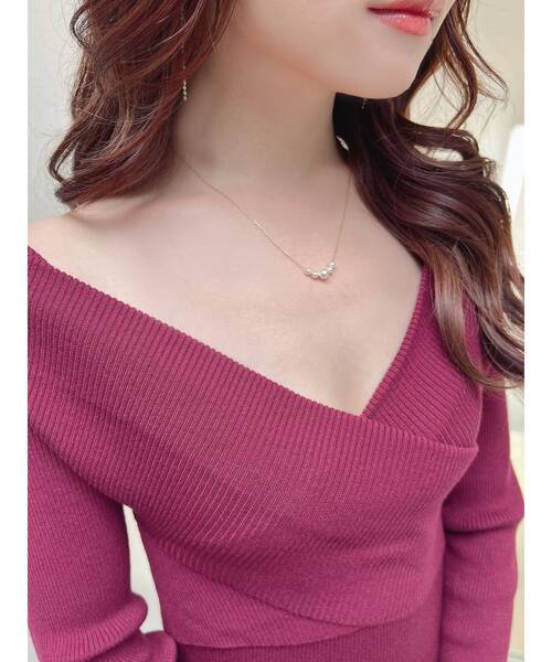 RESEXXY（リゼクシー）の「パールポイントネックレス（ネックレス・レディース・シルバー/ゴールド・FREE）」の3枚目の写真