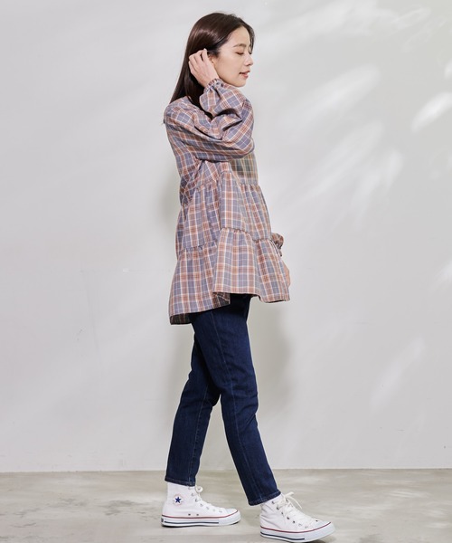 Arnold Palmer(アーノルドパーマー)の「チェック ティアード ブラウス(シャツ/ブラウス・レディース・ブラック/グレー・S/L/M)」の16枚目の写真