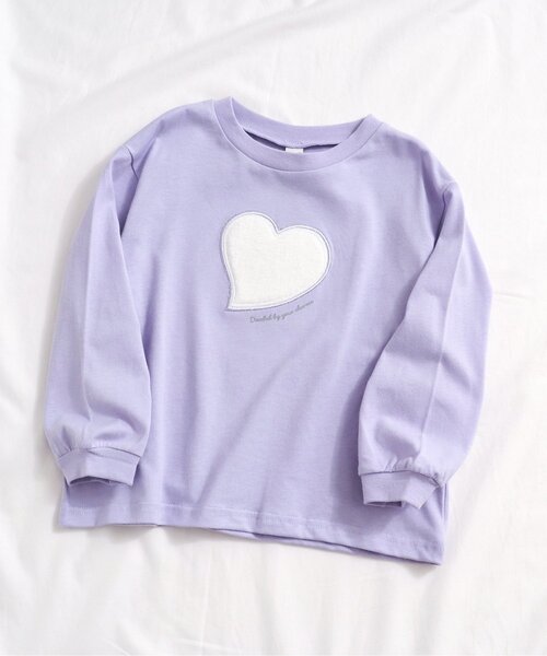 apres les cours（アプレレクール）の「5柄ロゴ・モチーフTシャツ（Tシャツ/カットソー・キッズ・ミント/オフホワイト/キナリ/ラベンダー/チャコール・100/80/140/110/130/120/90）」の5枚目の写真