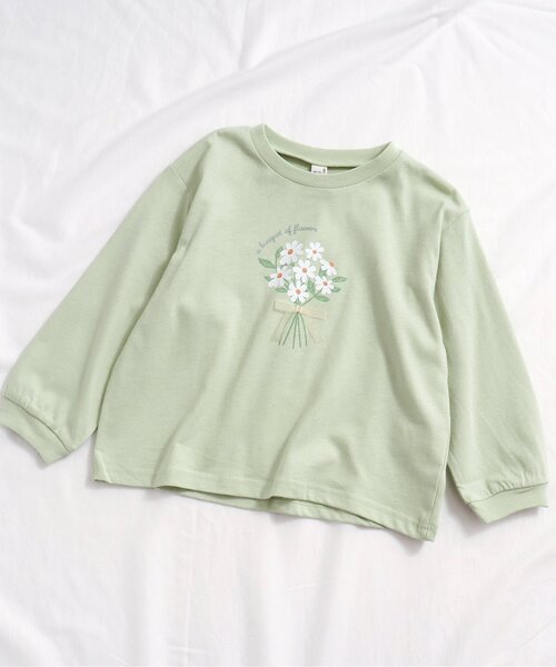 apres les cours（アプレレクール）の「5柄ロゴ・モチーフTシャツ（Tシャツ/カットソー・キッズ・ミント/オフホワイト/キナリ/ラベンダー/チャコール・100/80/140/110/130/120/90）」の4枚目の写真