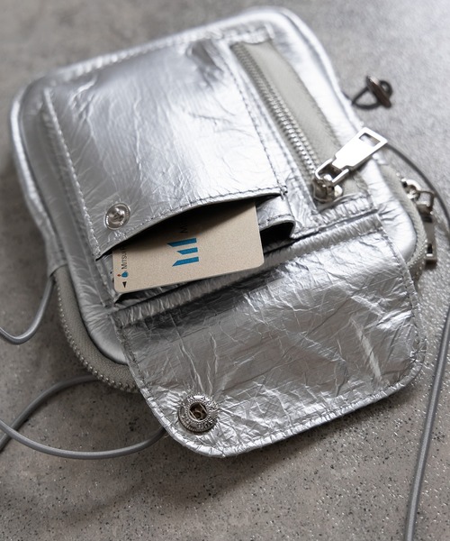 2color 】メタリックドロストワンマイルミニショルダーバッグ