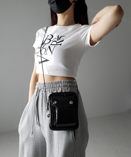 Mollyコラボ【STUDIO DOE】Molly ツイスト編みショルダーバッグ 2color 】メタリックドロストワンマイルミニショルダーバッグ