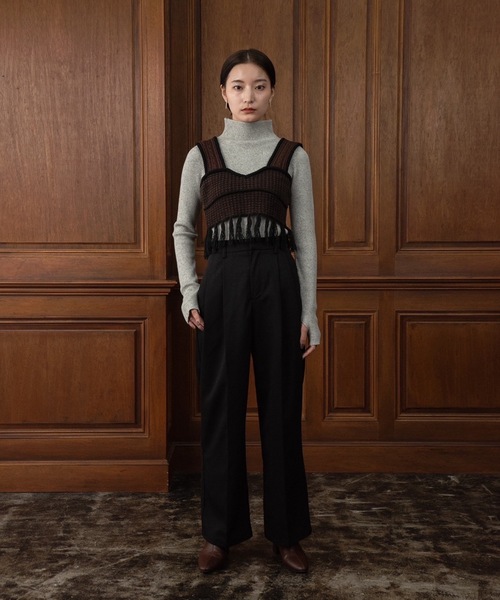 I_am（アイアム）の「high neck melange knit / ハイネックメランジニット（ニット/セーター・レディース・ベージュ/グレー・FREE）」の7枚目の写真