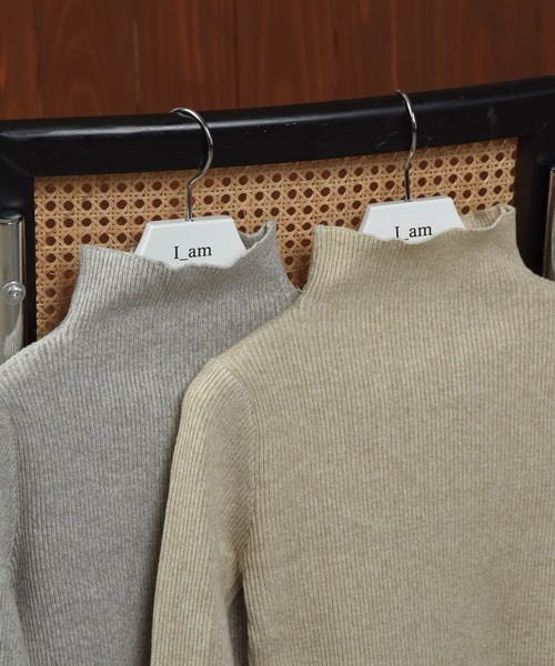 I_am（アイアム）の「high neck melange knit / ハイネックメランジニット（ニット/セーター・レディース・ベージュ/グレー・FREE）」の8枚目の写真