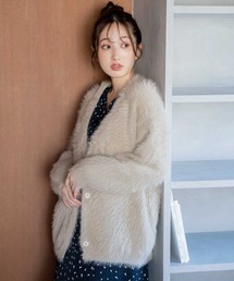 フェザーニットカーデ