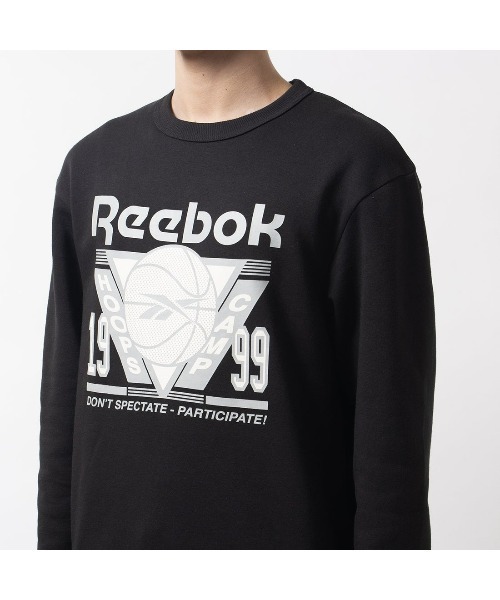Reebok（リーボック）の「バスケットボール シーズナル クルー スウェット / BB SEASONAL CREW SWEAT（スウェット・メンズ・ヘザーグレー/ブラック・X-LARGE/LARGE/XX-LARGE/MEDIUM/SMALL/X-SMALL）」の9枚目の写真