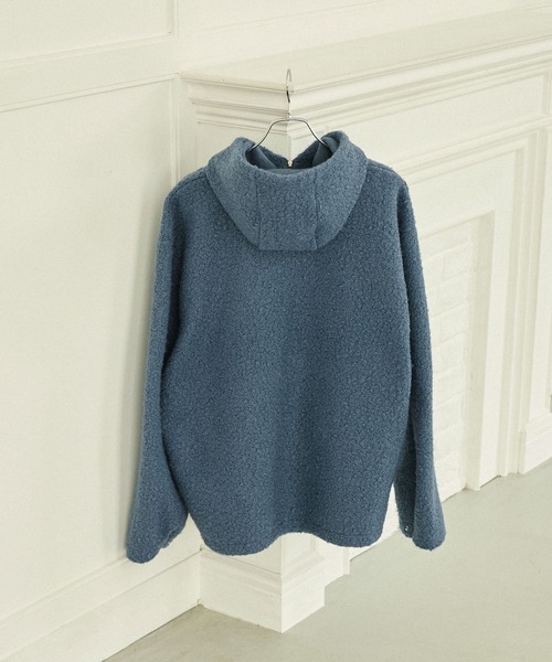 EMMA CLOTHES(エマクローズ)の「ブークレジャガードルーズアノラックパーカー EMMA CLOTHES(パーカー・メンズ・ベージュ/スミクロ/ブルーグリーン・M/L)」の13枚目の写真