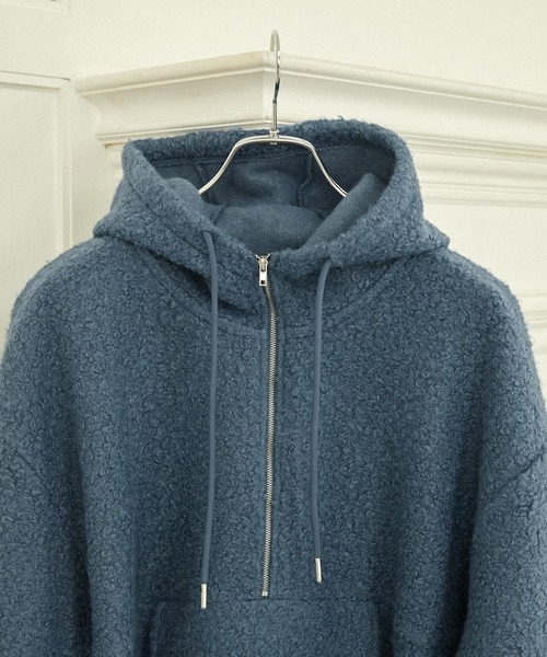 EMMA CLOTHES(エマクローズ)の「ブークレジャガードルーズアノラックパーカー EMMA CLOTHES(パーカー・メンズ・ベージュ/スミクロ/ブルーグリーン・M/L)」の14枚目の写真