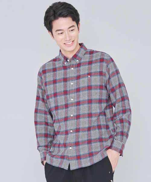 Arnold Palmer（アーノルドパーマー）の「ネルチェック リラックス シェア シャツ（シャツ/ブラウス・レディース・チャコールグレー/ベージュ/ネイビー・XS/S/M/L/LL）」の3枚目の写真