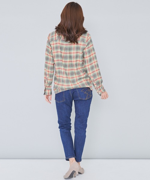 Arnold Palmer（アーノルドパーマー）の「ネルチェック リラックス シェア シャツ（シャツ/ブラウス・レディース・チャコールグレー/ベージュ/ネイビー・XS/S/M/L/LL）」の14枚目の写真