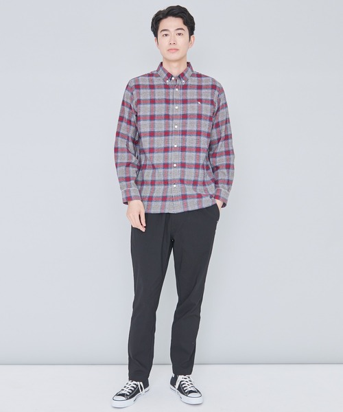 Arnold Palmer（アーノルドパーマー）の「ネルチェック リラックス シェア シャツ（シャツ/ブラウス・レディース・チャコールグレー/ベージュ/ネイビー・XS/S/M/L/LL）」の9枚目の写真