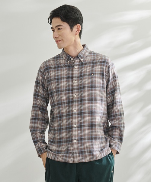 Arnold Palmer（アーノルドパーマー）の「ネルチェック リラックス シェア シャツ（シャツ/ブラウス・レディース・チャコールグレー/ベージュ/ネイビー・XS/S/M/L/LL）」の15枚目の写真