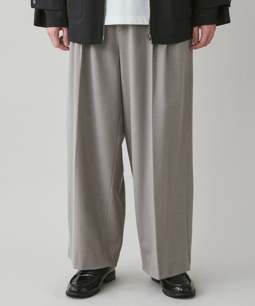 LUCY（ルーシー）の「LUCY/起毛TRワイドストレートスラックス（スラックス・メンズ・ブルー系その他/杢グレー/ブラック・MEDIUM/LARGE）」の20枚目の写真