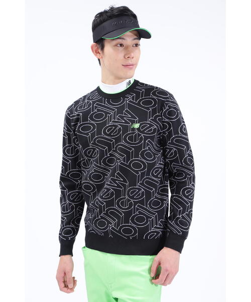 ニューバランス　ゴルフ　スタンディングロゴクルーネックニット　プルオーバー new balance golf】スタンディングロゴ クルーネック ニット プル