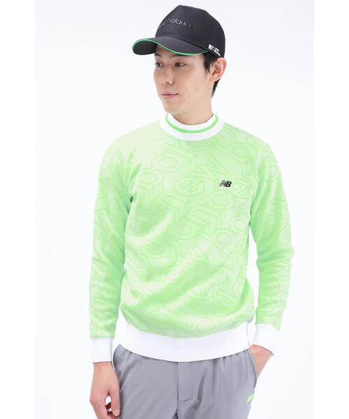 new balance golf】スタンディングロゴ クルーネック ニット プル