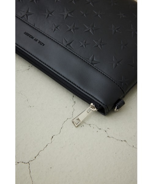 AZUL by moussy（アズールバイマウジー）の「スターエンボスクラッチバッグ（クラッチバッグ・メンズ・ブラック・FREE）」の7枚目の写真