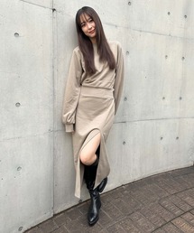 ENVYM | 裏毛ロングスリットワンピース(ワンピース)