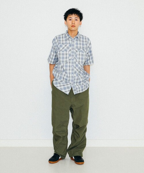 BEAMS(ビームス)の「BEAMS / 切替え バイアス チェック シャツ(シャツ/ブラウス・メンズ・ブルー/ホワイト・L/M/XL/S)」の3枚目の写真