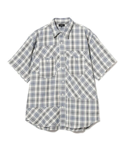 BEAMS(ビームス)の「BEAMS / 切替え バイアス チェック シャツ(シャツ/ブラウス・メンズ・ブルー/ホワイト・L/M/XL/S)」の8枚目の写真