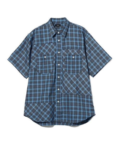 BEAMS(ビームス)の「BEAMS / 切替え バイアス チェック シャツ(シャツ/ブラウス・メンズ・ブルー/ホワイト・L/M/XL/S)」の11枚目の写真