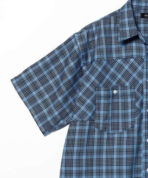 BEAMS(ビームス)の「BEAMS / 切替え バイアス チェック シャツ(シャツ/ブラウス・メンズ・ブルー/ホワイト・L/M/XL/S)」の13枚目の写真