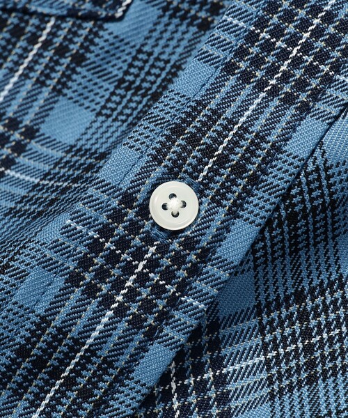 BEAMS(ビームス)の「BEAMS / 切替え バイアス チェック シャツ(シャツ/ブラウス・メンズ・ブルー/ホワイト・L/M/XL/S)」の16枚目の写真