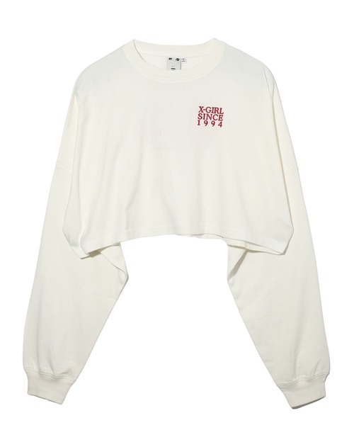 X-girl（エックスガール）の「LIP WIDE L/S TEE（Tシャツ/カットソー・レディース・ホワイト/ブラック・S/M）」の4枚目の写真