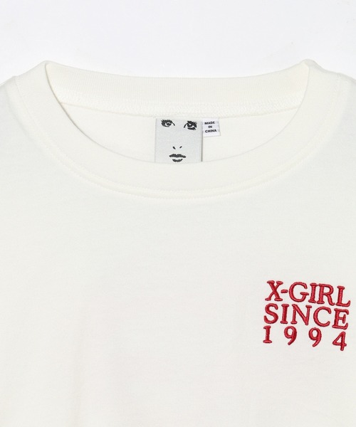 X-girl（エックスガール）の「LIP WIDE L/S TEE（Tシャツ/カットソー・レディース・ホワイト/ブラック・S/M）」の5枚目の写真