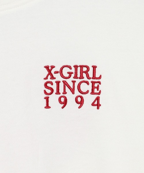 X-girl（エックスガール）の「LIP WIDE L/S TEE（Tシャツ/カットソー・レディース・ホワイト/ブラック・S/M）」の6枚目の写真