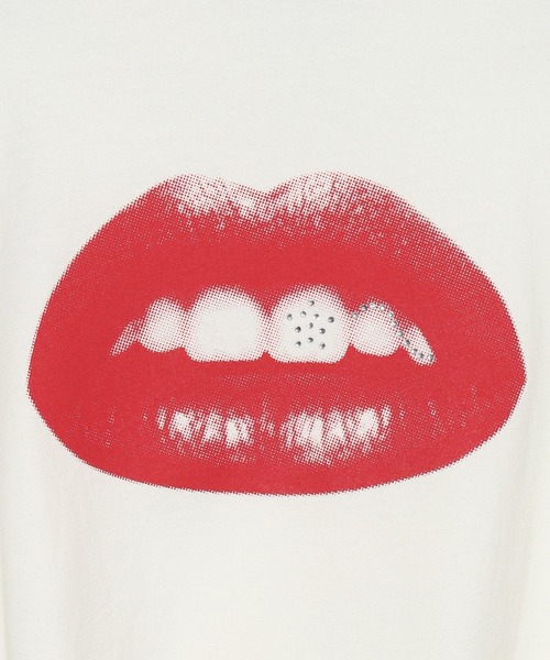X-girl（エックスガール）の「LIP WIDE L/S TEE（Tシャツ/カットソー・レディース・ホワイト/ブラック・S/M）」の9枚目の写真
