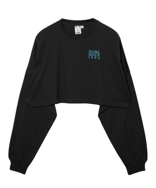 X-girl（エックスガール）の「LIP WIDE L/S TEE（Tシャツ/カットソー・レディース・ホワイト/ブラック・S/M）」の3枚目の写真