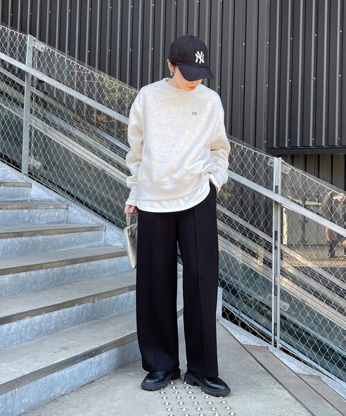 fredy emue（フレディエミュ）の「ダンボールニットワイドパンツ（その他パンツ・レディース・グレー/ブラック・38/36）」の7枚目の写真