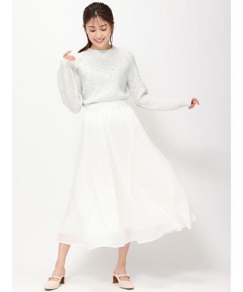 セール】フラッフィーケーブルビジューニット/MM348305（ニット