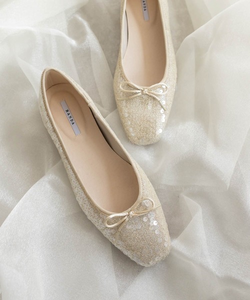 スクエアトゥバレエシューズ(パンプス)|RANDA(ランダ) スクエアトゥバレエシューズ(パンプス)|RANDA(ランダ)