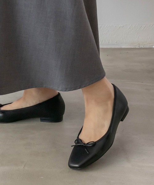 スクエアトゥバレエシューズ(パンプス)|RANDA(ランダ) スクエアトゥバレエシューズ(パンプス)|RANDA(ランダ)