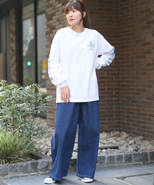 チチカカ（チチカカ）の「カッチーナズプリントロングＴシャツ（Tシャツ/カットソー・レディース・グリーン/ブラック/ホワイト・FREE）」の4枚目の写真