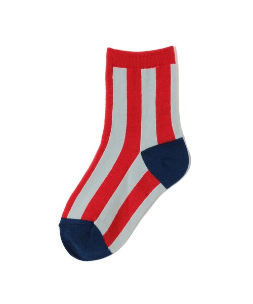 B:MING by BEAMS（ビーミングバイビームス）の「ストライプ ソックス（13~21cm）（ソックス/靴下・キッズ・レッド/ブルー/ミント・L 19-21cm/M 16-18cm/S 13-15cm）」の3枚目の写真