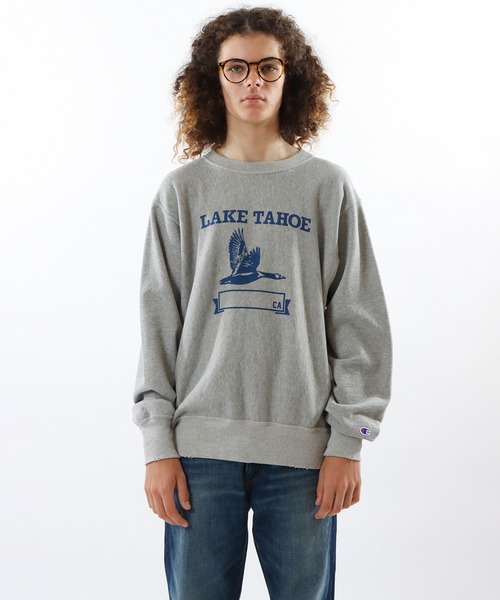 Champion(チャンピオン)の「【Champion/チャンピオン】メンズ リバースウィーブ(R) クルーネックスウェットシャツ(スウェット・メンズ・ブラック系その他/ネイビー/モスグリーン/ヘザーグレー・X-LARGE/LARGE/MEDIUM)」の14枚目の写真